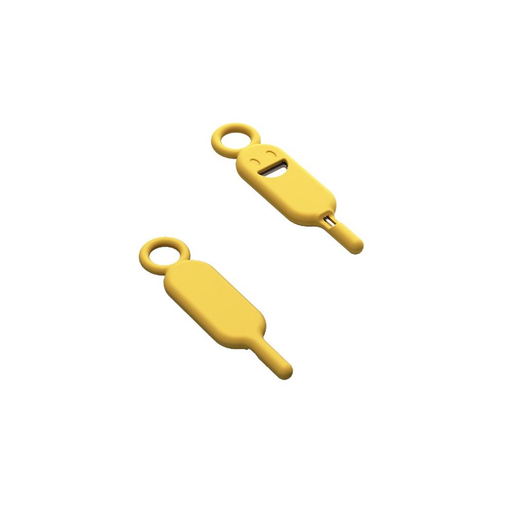 419814_oryg Key / needle for SIM card tray needle keychain yellow