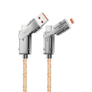 XO cabel NB276 4w1 USB-C - Lightning + USB - USB-C 60W 1,0m szary