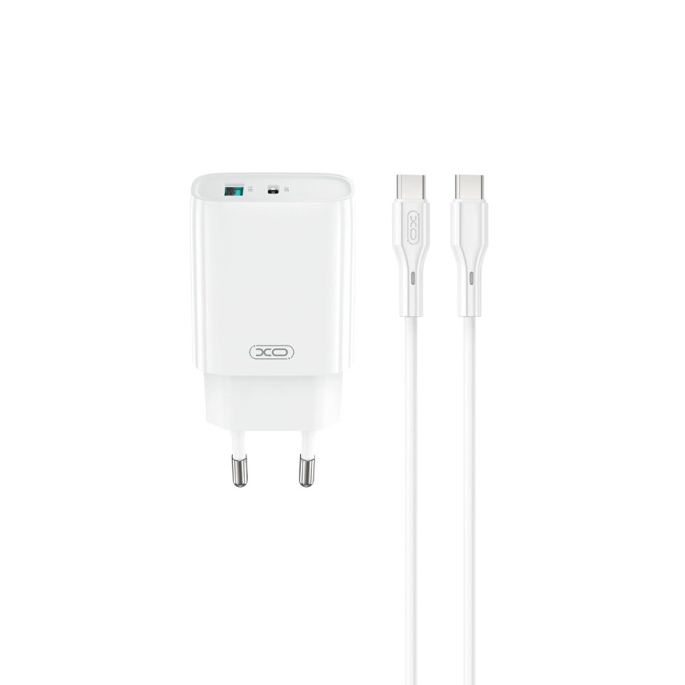 XO wall charger CE29 PD 20W 1x USB-C 1x USB white
