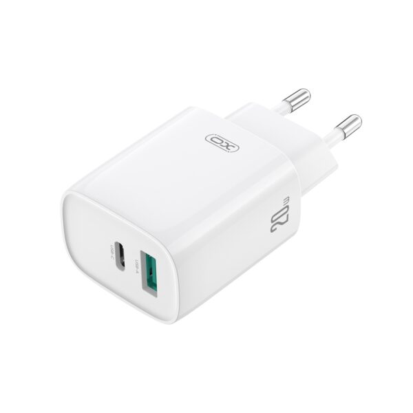 XO wall charger CE29 PD 20W 1x USB-C 1x USB white