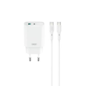 XO wall charger CE30 PD 30W 1x USB-C 1x USB white