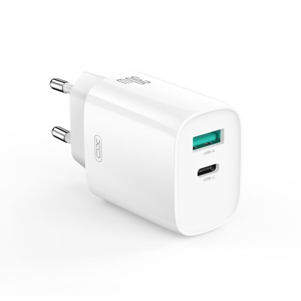 XO wall charger CE30 PD 30W 1x USB-C 1x USB white