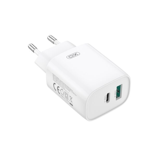 XO wall charger CE30 PD 30W 1x USB-C 1x USB white