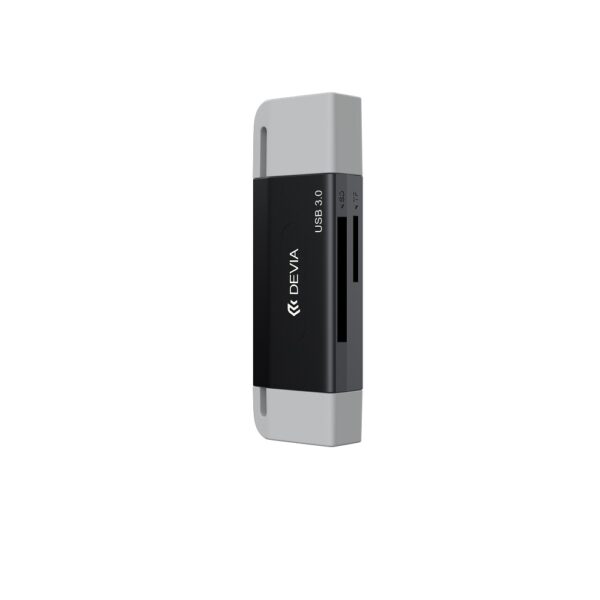 420138_oryg Devia card reader 2in1 EL240 USB/USB-C 3.0 black