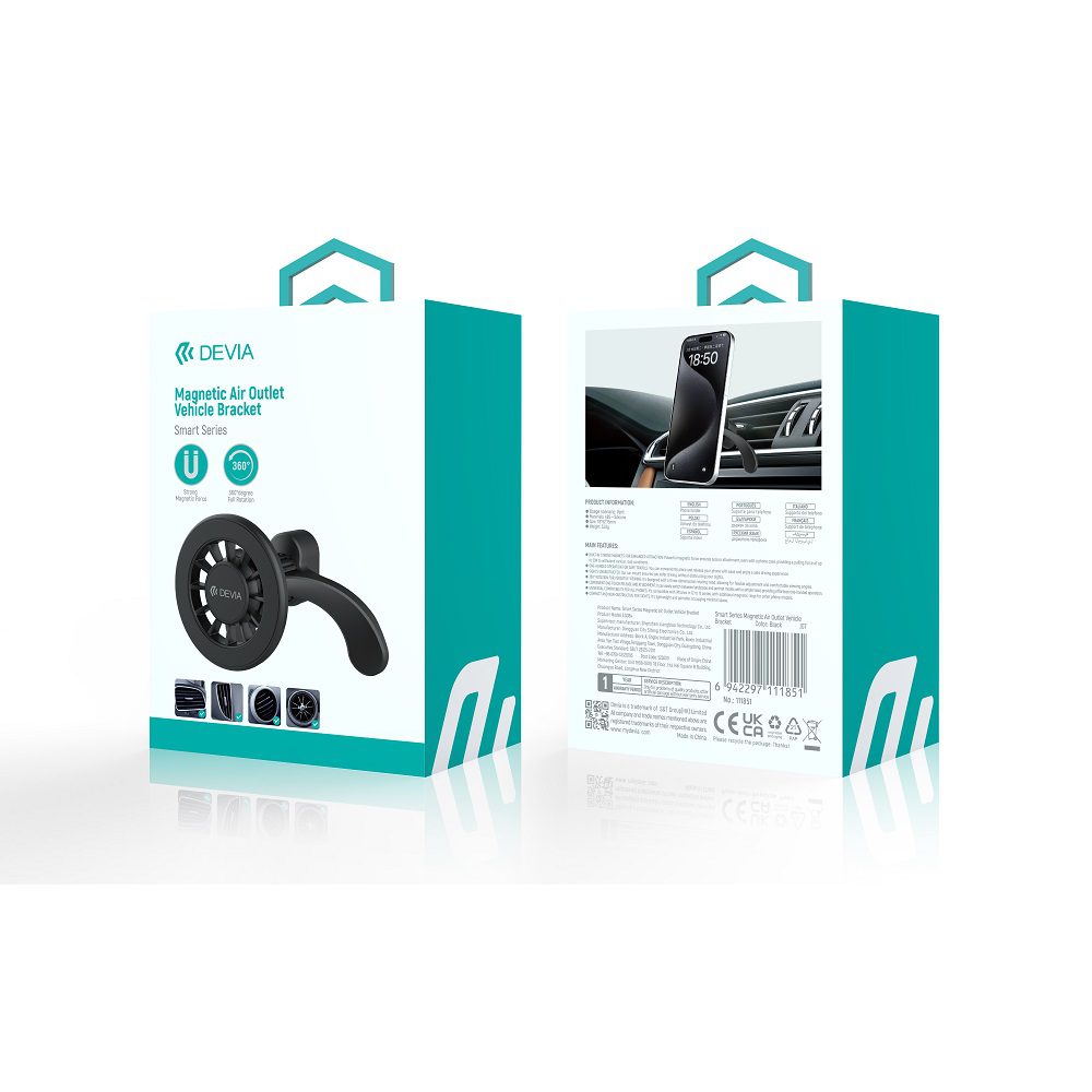 Devia car holder ES084 magnetic air vent black