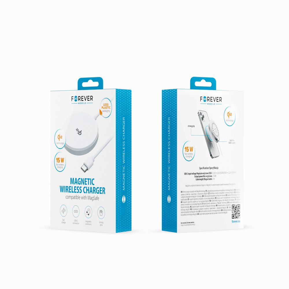 421164_oryg Forever MAWC-300 magnetic wireless charger Qi2 15W silver