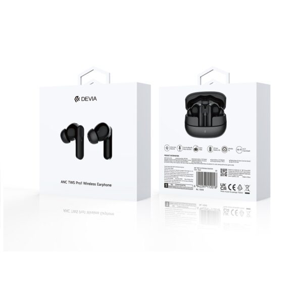 Devia Bluetooth earphones TWS Pro 1 black with ANC