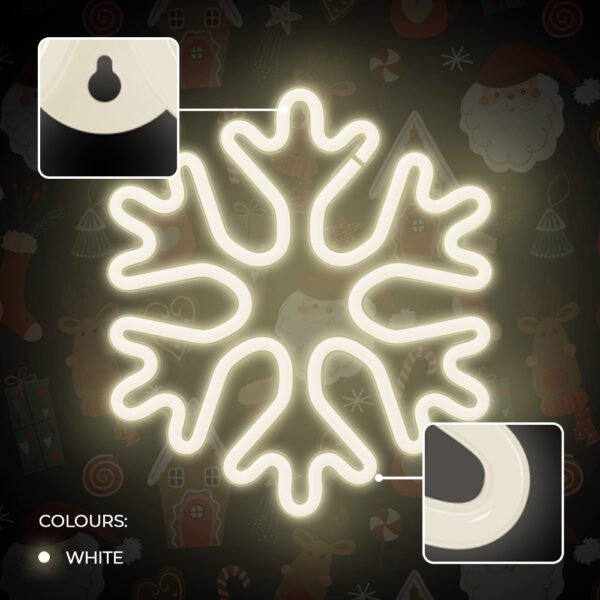 421325_oryg Neon LED CHRISTMAS SNOWFLAKE white FLNE20 Forever Light