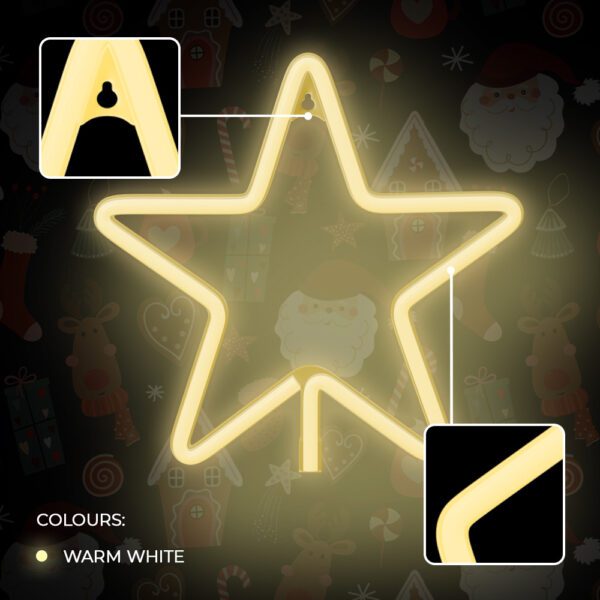 421336_oryg Neon LED CHRISTMAS PENTASTAR warm white FLNE22 Forever Light