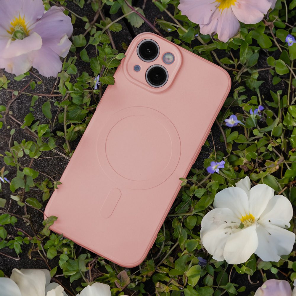 421471_oryg Simple Color Mag case for iPhone 14 6,1" pink