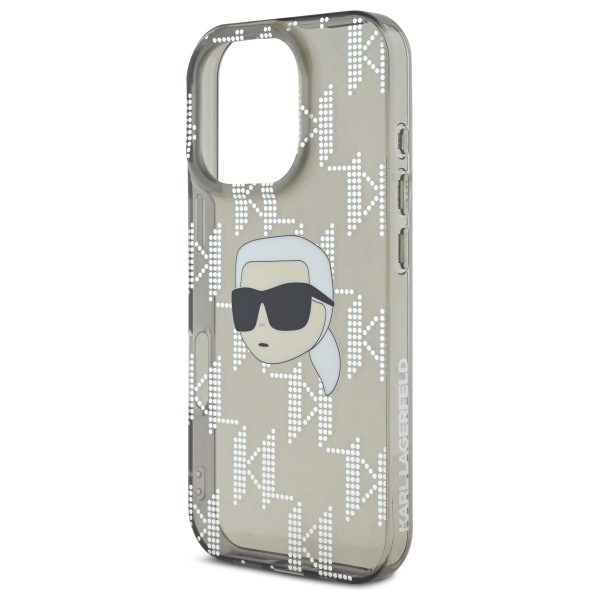 Karl Lagerfeld case for iPhone 16 Pro 6,3" KLHCP16LHKLPKHK black Hard IML Karl Head Electroplated