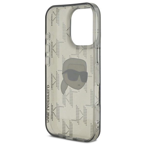 Karl Lagerfeld case for iPhone 16 Pro 6,3" KLHCP16LHKLPKHK black Hard IML Karl Head Electroplated