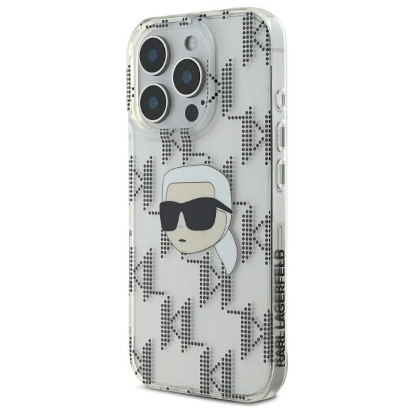 Karl Lagerfeld case for iPhone 16 Pro 6,3" KLHCP16LHKLPKHT transparent Hard IML Karl Head Electroplated
