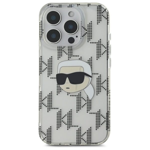 Karl Lagerfeld case for iPhone 16 Pro 6,3" KLHCP16LHKLPKHT transparent Hard IML Karl Head Electroplated