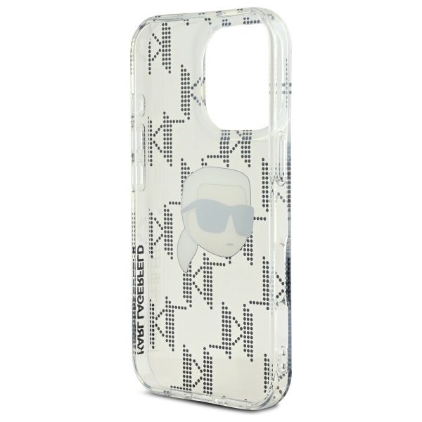Karl Lagerfeld case for iPhone 16 Pro 6,3" KLHCP16LHKLPKHT transparent Hard IML Karl Head Electroplated