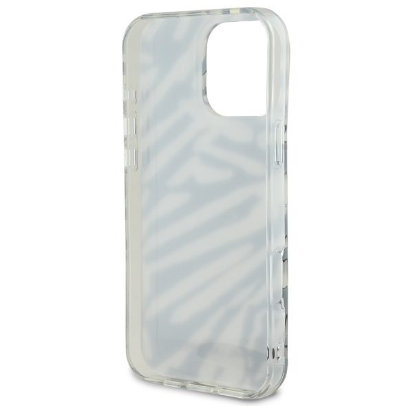 Karl Lagerfeld case for iPhone 16 Pro 6,3" KLHCP16LHZBPKCCK black Hard IML Zebra Pattern & Cord