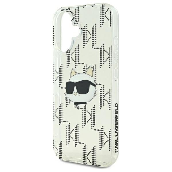 421659_oryg Karl Lagerfeld case for iPhone 16 6,1" KLHCP16SHKLPCHT transparent Hard IML Choupette Head Electroplated