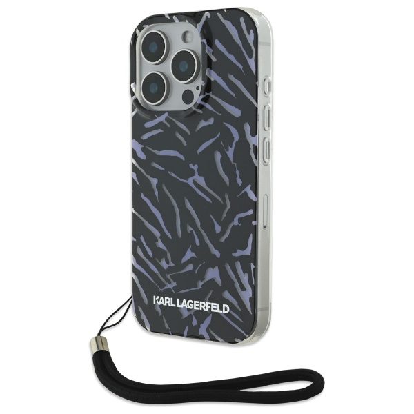 421732_oryg Karl Lagerfeld case for iPhone 16 Pro Max 6,9" KLHCP16XHZBPKCCU Purple Hard Zebra With Cord