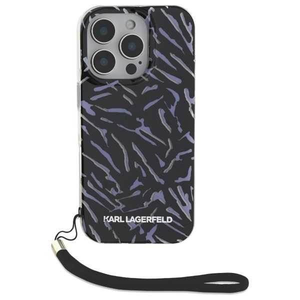 421733_oryg Karl Lagerfeld case for iPhone 16 Pro Max 6,9" KLHCP16XHZBPKCCU Purple Hard Zebra With Cord