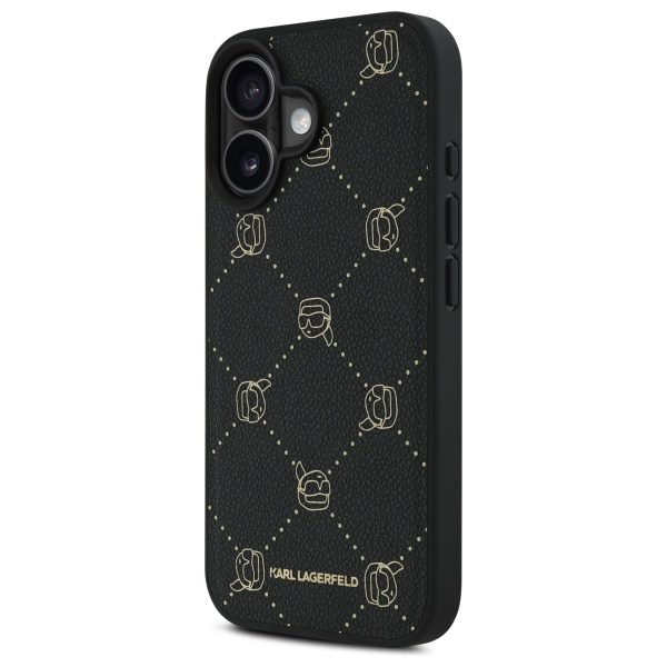 Karl Lagerfeld case for iPhone 16 6,1" KLHMP16SPGKHPHK black Hard Karl Head MagSafe