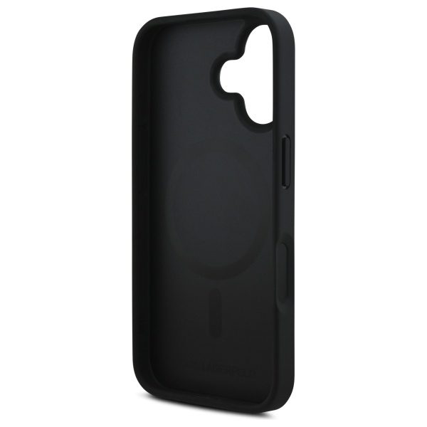 Karl Lagerfeld case for iPhone 16 6,1" KLHMP16SPGKHPHK black Hard Karl Head MagSafe