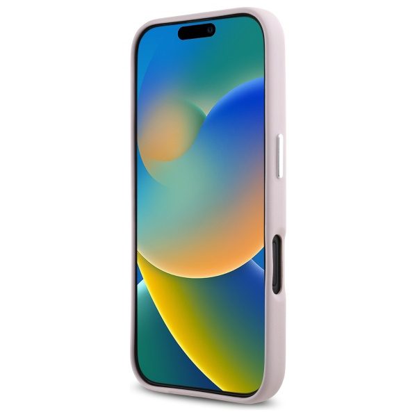 Karl Lagerfeld case for iPhone 16 6,1" KLHMP16SPGMSRPP pink Hard FW Metal Plate MagSafe