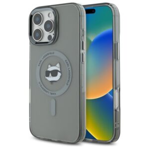 Karl Lagerfeld case for iPhone 16 Pro Max 6,9" KLHMP16XHLSCHK black Hard IML Metal Choupette Head MagSafe