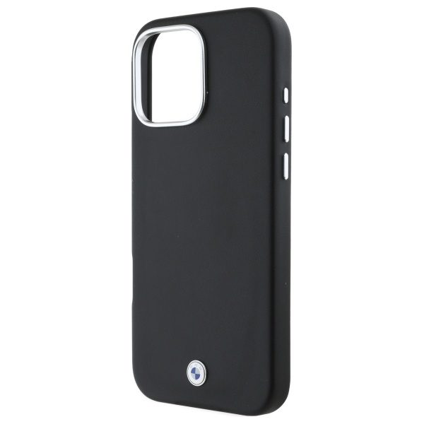 BMW case for iPhone 16 Pro Max 6,9" BMHMP16X23PUFWK Hardcase Sign Full Wrapped Metal MagSafe black