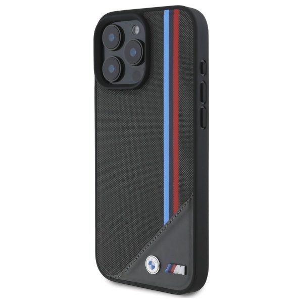 BMW case for iPhone 16 Pro Max 6,9" BMHMP16X23PUTRA Hardcase M Meshed Tricolor Stripes MagSafe anthracite