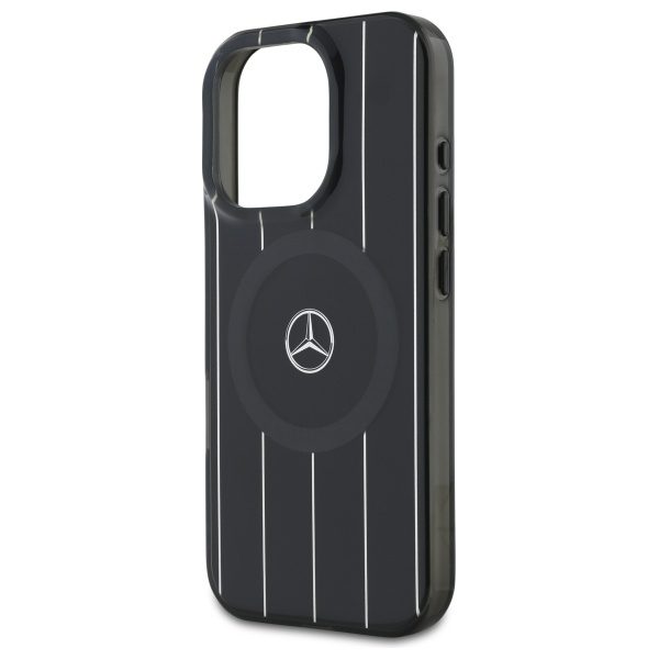 Mercedes case for iPhone 16 Pro 6,3" MEHMP16L23HRSK Hardcase MB Double Layer Crossed Lines MagSafe black