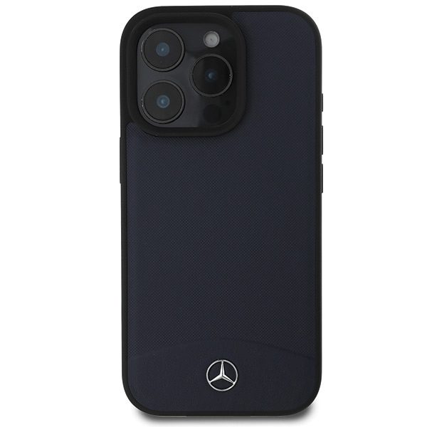 Mercedes case for iPhone 16 Pro Max 6,9" MEHMP16X23RBARV Hardcase Textured And Plain Leather MagSafe navy blue