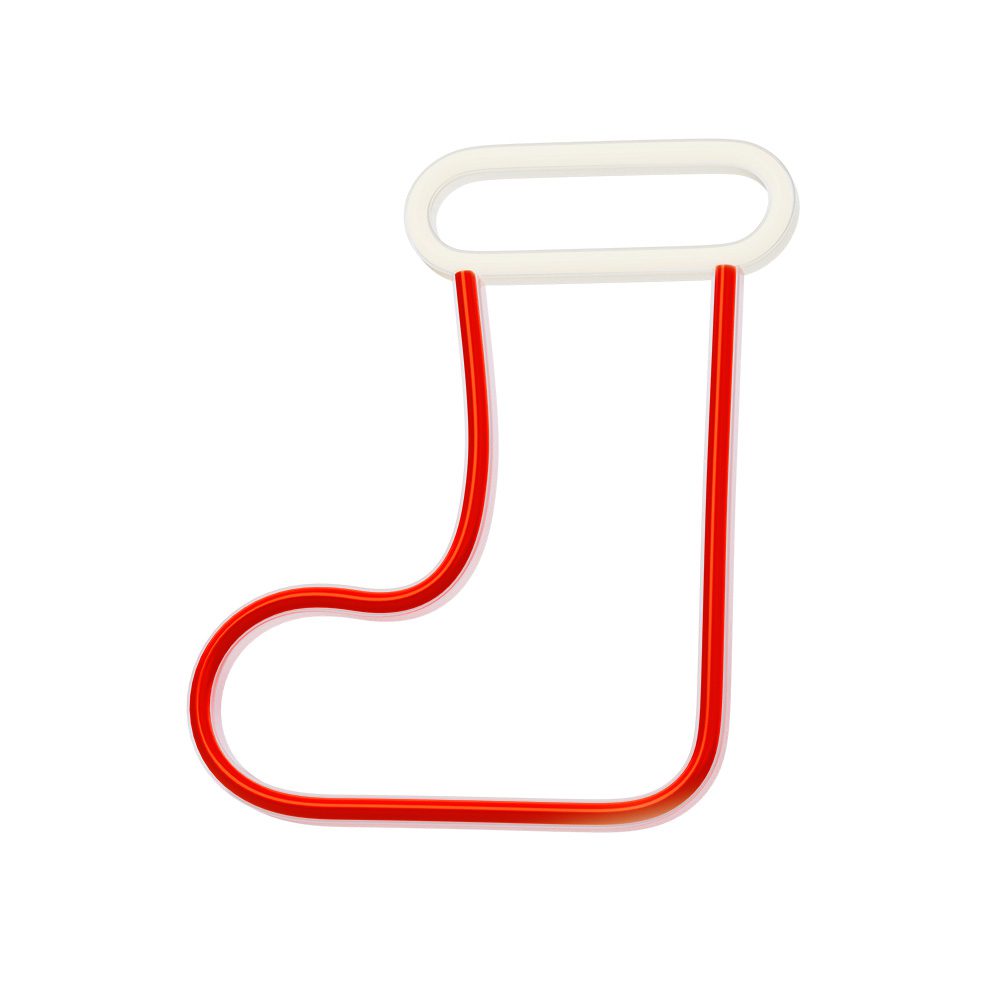 422142_oryg Neon LED CHRISTMAS SOCK white red FLNE23 Forever Light