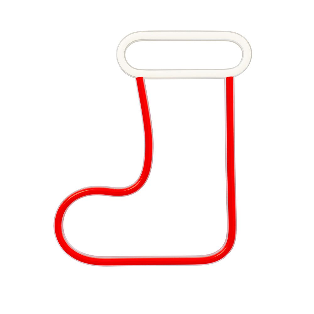 422143_oryg Neon LED CHRISTMAS SOCK white red FLNE23 Forever Light