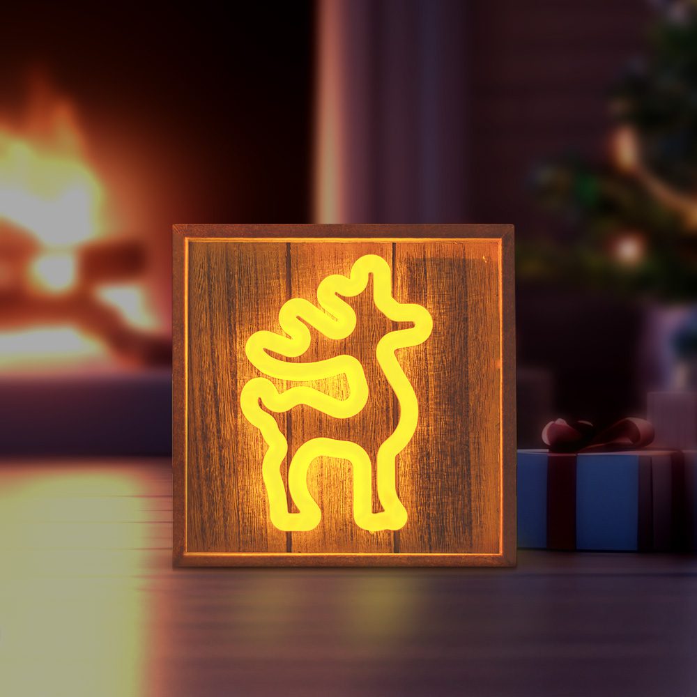 422159_oryg Neon Wood Frame LED DEER warm white FLNW01 Forever Light