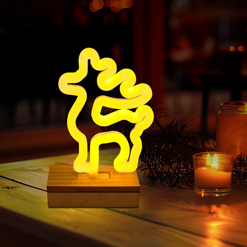 422165_oryg Neon Wood Stand LED DEER warm white FLNW02 Forever Light