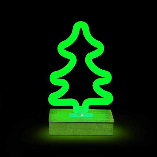 Neon Wood Stand LED TREE green FLNW03 Forever Light
