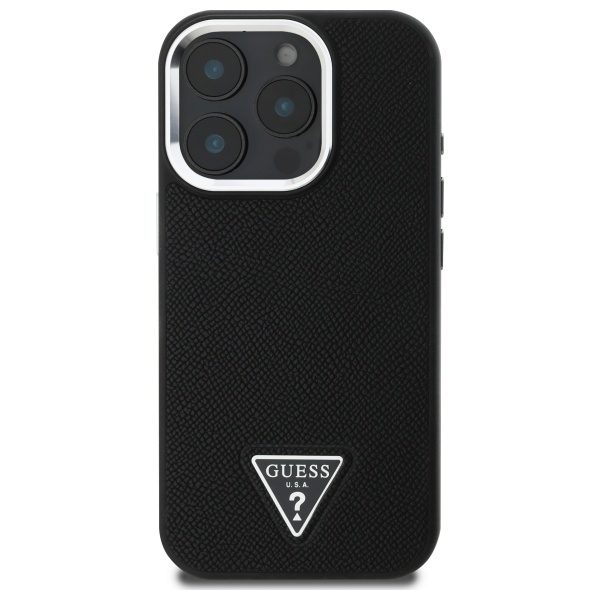 422308_oryg Guess HC MagSafe Grained PU Triangle Logo case for iPhone 16 Pro Max 6,9" black