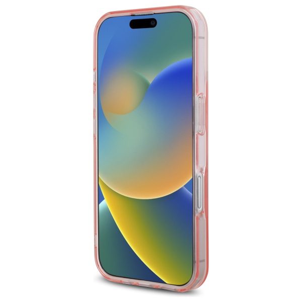 Guess HC MagSafe IML Glitter Circle case for iPhone 16 6,1" pink