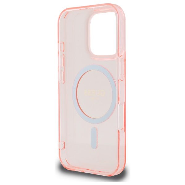 Guess HC MagSafe IML Glitter Circle case for iPhone 16 Pro Max 6,9" pink