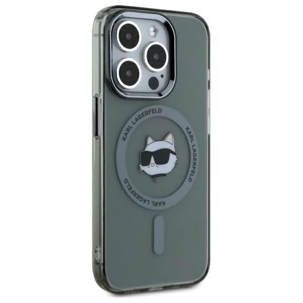 422404_oryg Karl Lagerfeld HC MagSafe IML Metal Choupette Head case for iPhone 15 Pro Max 6,7" black