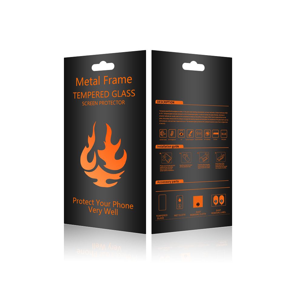 Tempered glass metal frame for Samsung Galaxy A36 5G black frame