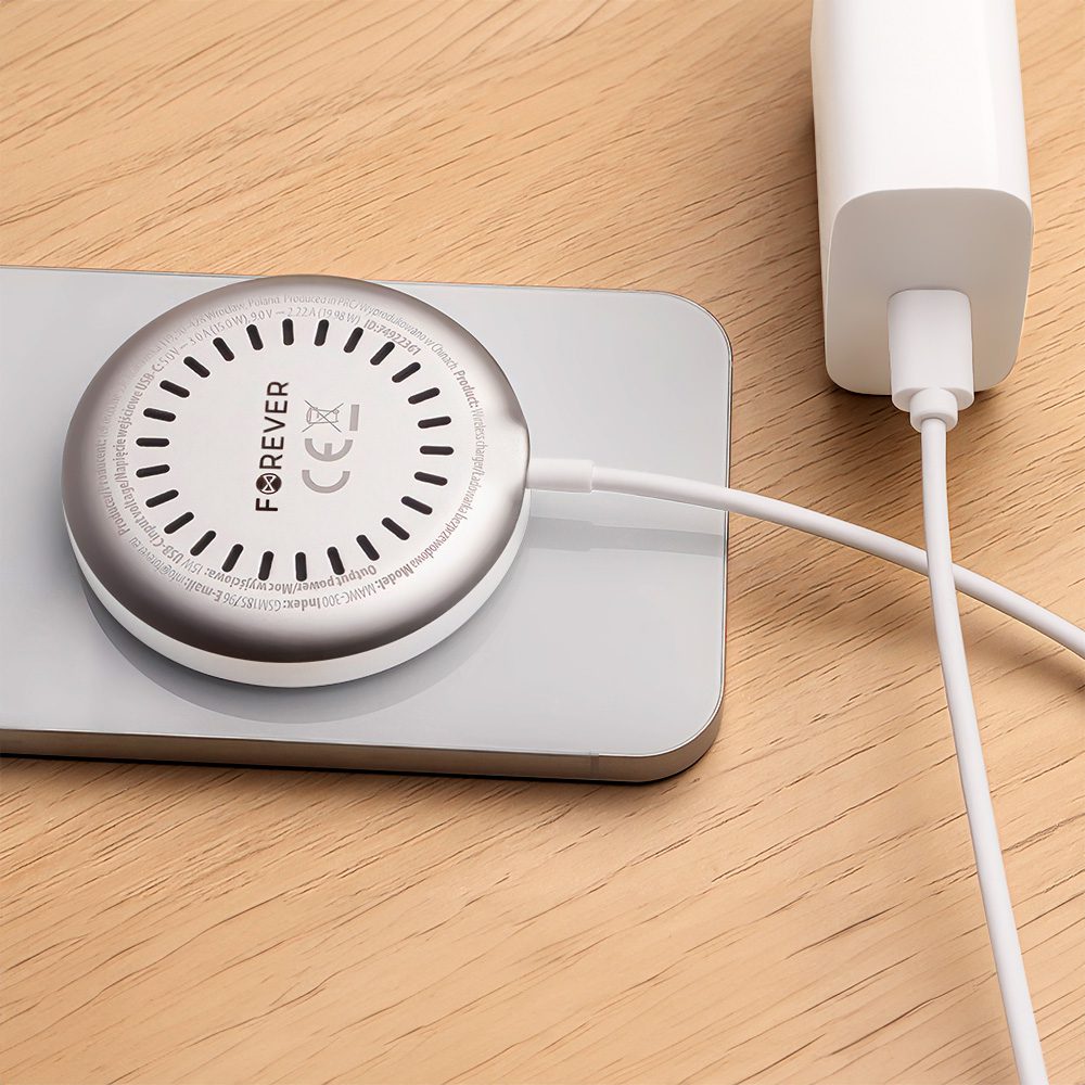 422497_oryg Forever MAWC-300 magnetic wireless charger Qi2 15W silver
