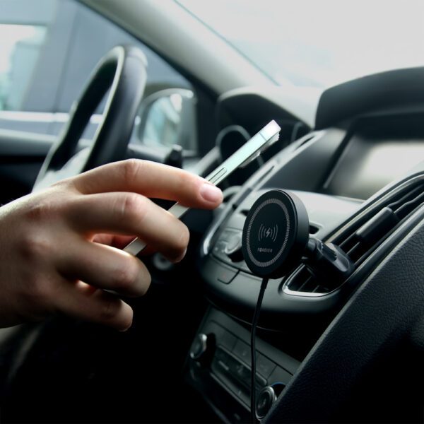 Forever car holder for air vent MACH-300 magnetic with wireless charging black Qi2 15W