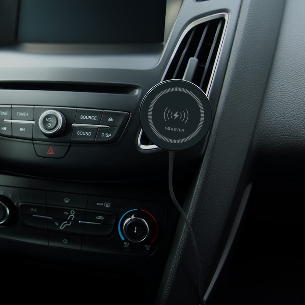422668_oryg Forever car holder for air vent MACH-300 magnetic with wireless charging black Qi2 15W