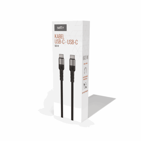 Setty cable USB-C - USB-C 100W 1,0 m KSL-02 black JO