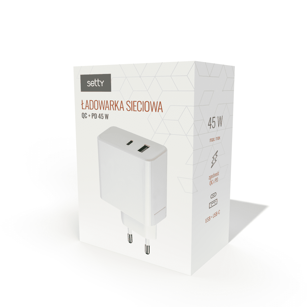 423750_oryg Setty wall charger PD+QC USB + USB-C 45W LSI-01white JO