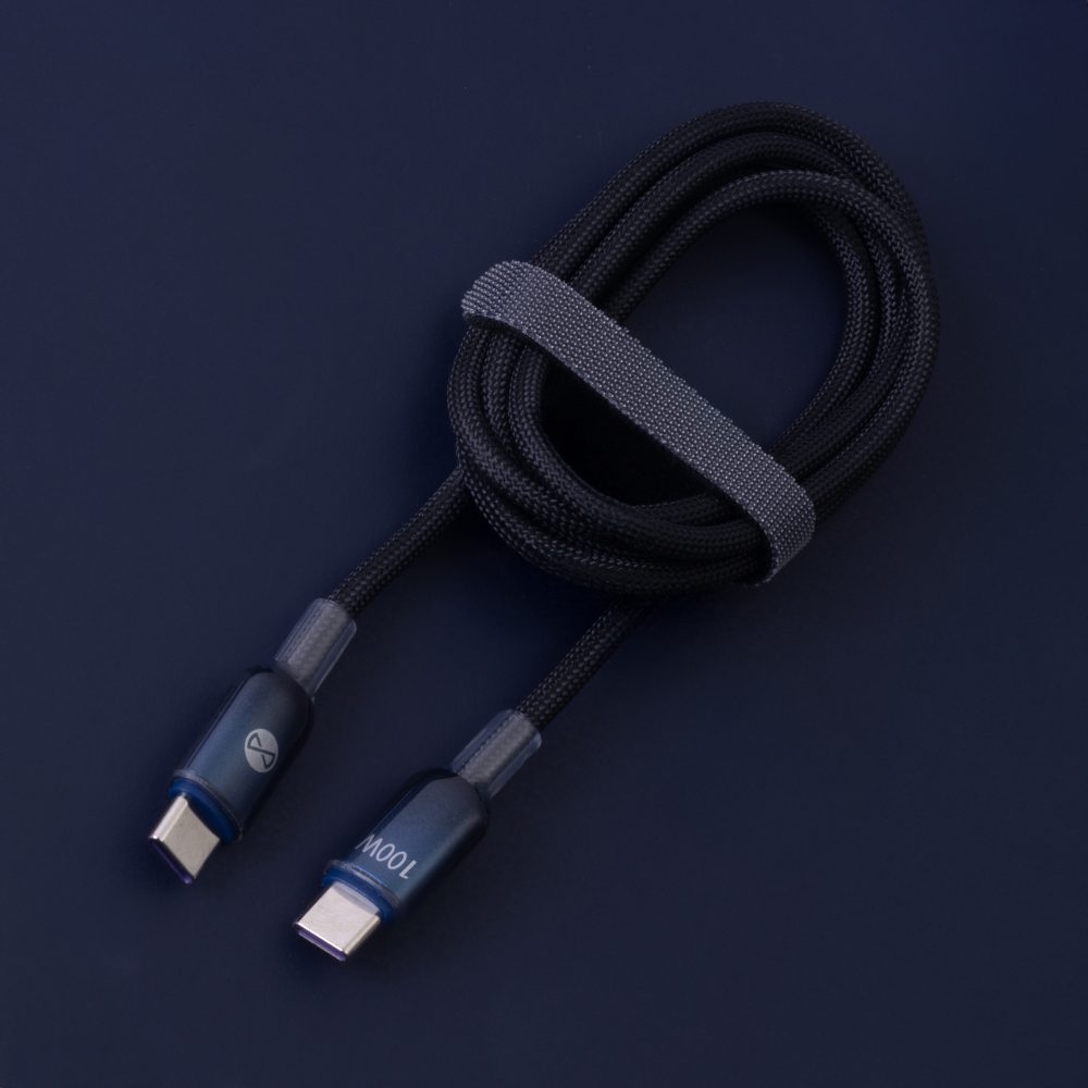 424048_oryg Forever Ombre cable USB-C - USB-C 1,0 m 100W black