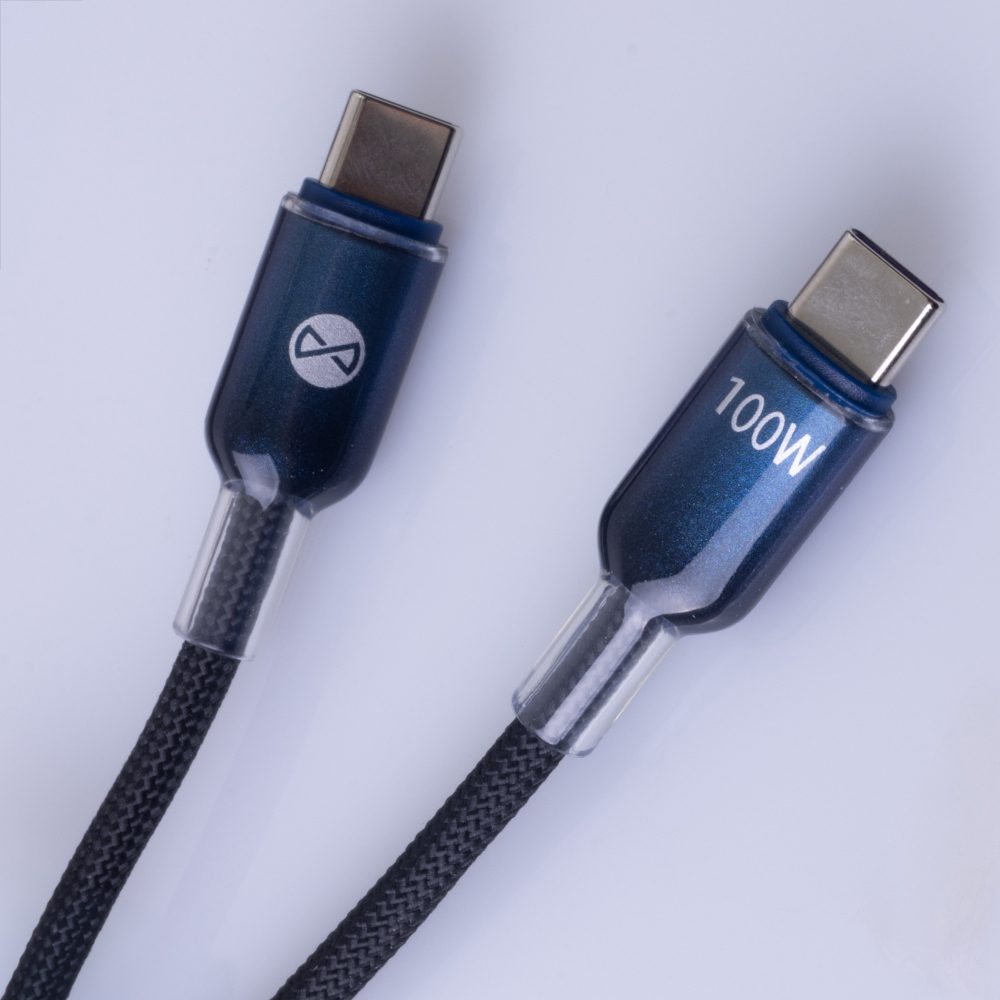 424049_oryg Forever Ombre cable USB-C - USB-C 1,0 m 100W black