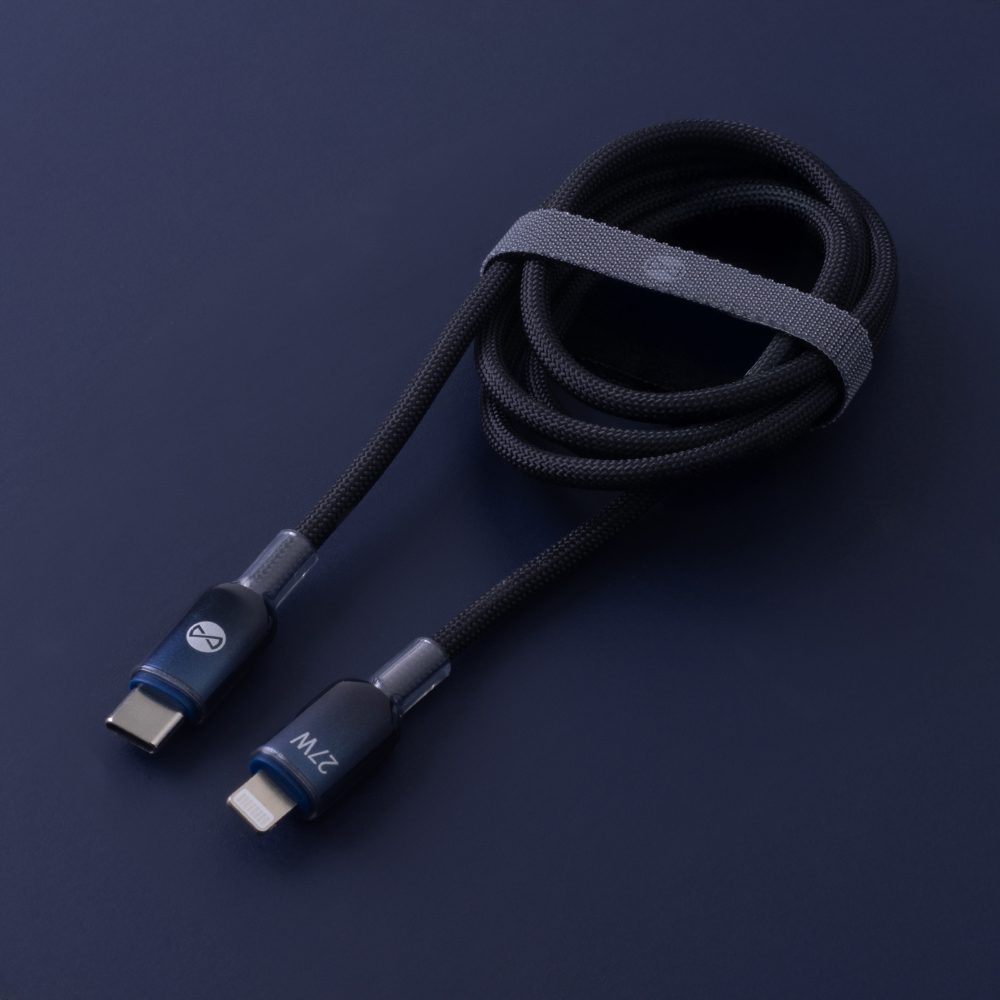 424052_oryg Forever Ombre cable USB-C - Lightning 1,0 m 27W black
