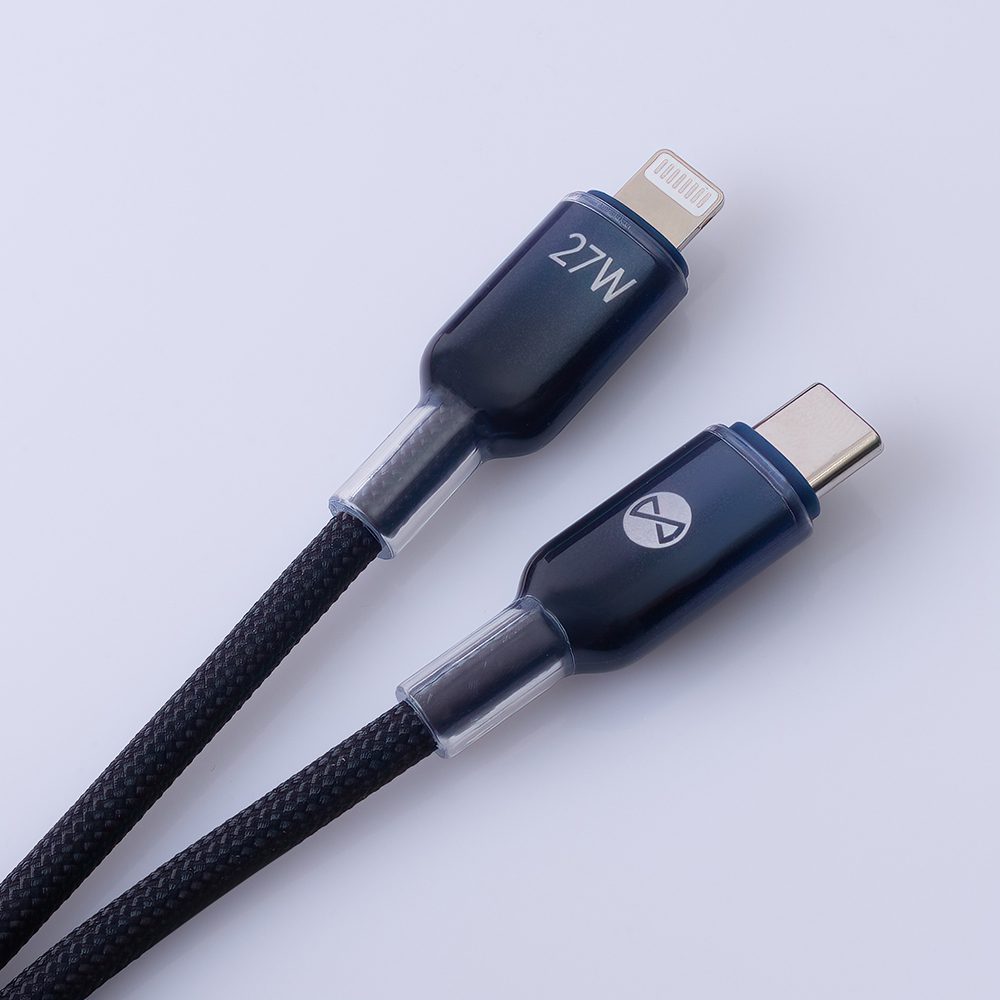 424053_oryg Forever Ombre cable USB-C - Lightning 1,0 m 27W black